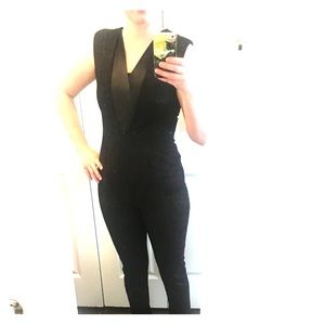 Jacquard Tux Jumpsuit | Greenwich & Mews